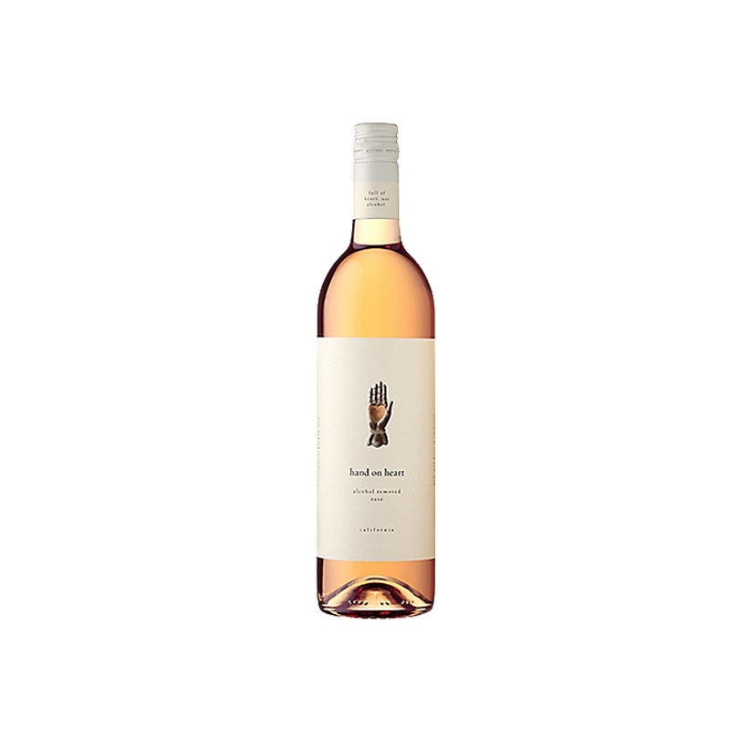 HAND ON HEART ROSE WINE CALIFORNIA 2020 NON ALCOHOLIC 750ML