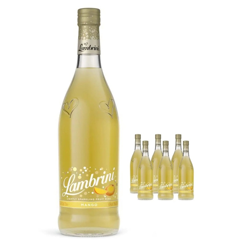 Lambrini Mango Slightly Sparkling Fruit Wine Case, 6 x 75 cl