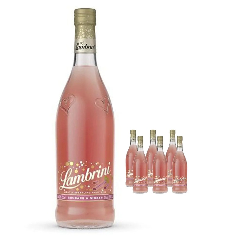 Lambrini Rhubarb & Ginger Slightly Sparkling Fruit Wine Case, 6 x 75 cl