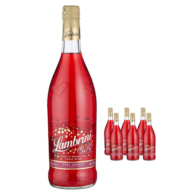 Lambrini Very Cherry Slightly Sparkling Fruit Wine Case, 6 x 75 cl