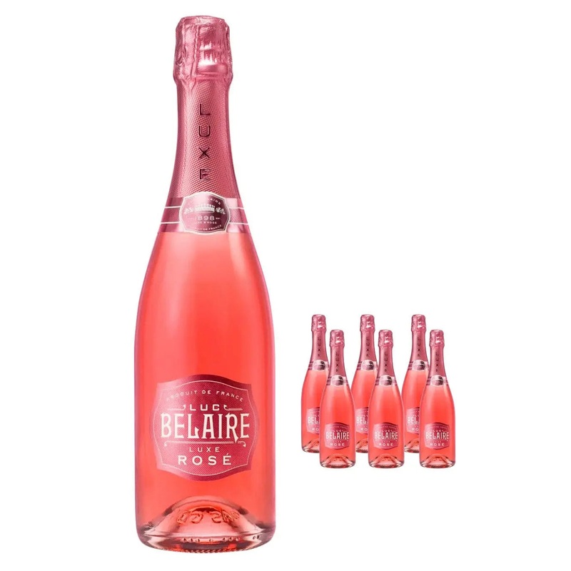 Luc Belaire Luxe Rose Sparkling Wine Case, 6 x 75 cl