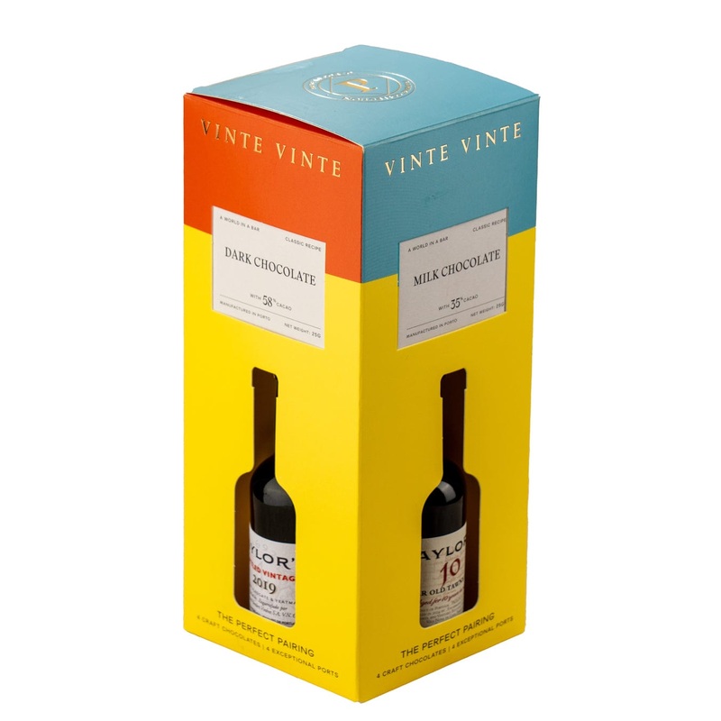 Taylor's Miniature Port & Vinte Vinte Chocolate Set, 4 x 5 cl