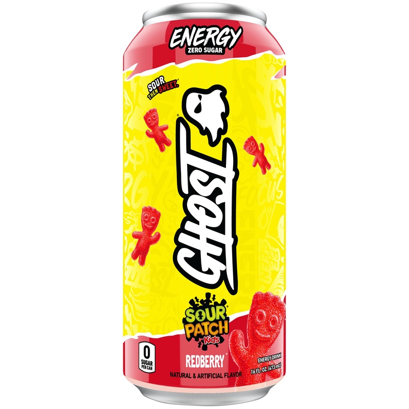 Ghost Sour Patch Kids Redberry 12 Pack (16 oz Cans)