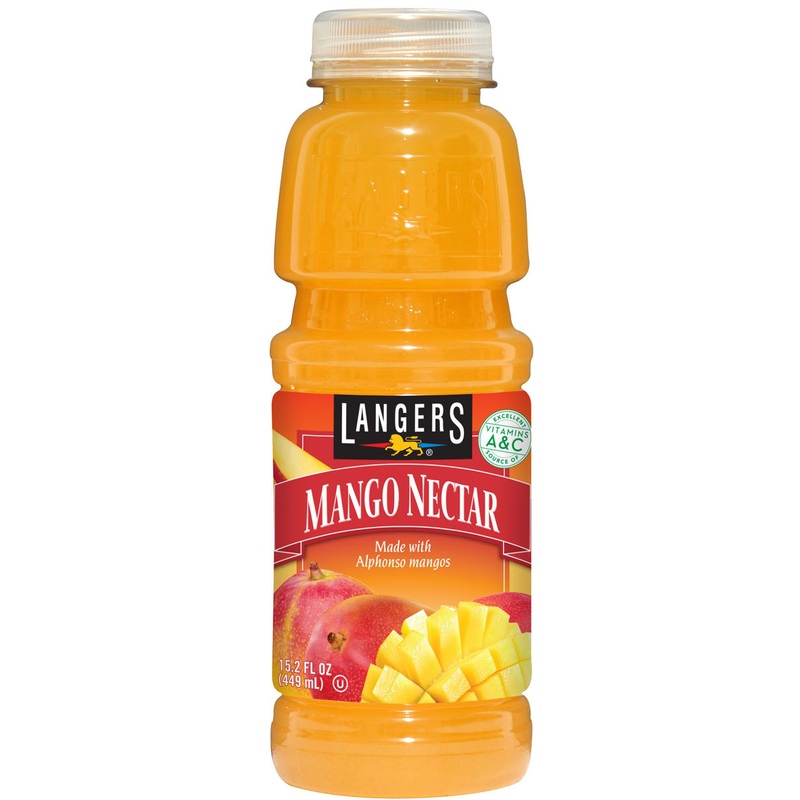 Langers Mango Nectar Juice 12 Pack (15.2 oz Bottles)