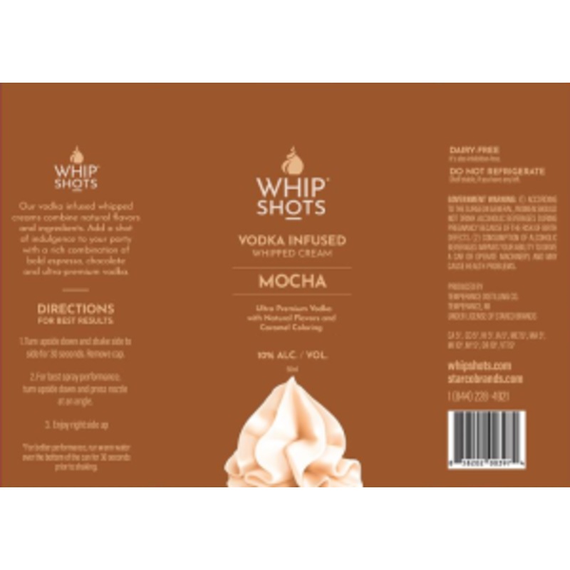 Whipshots Mocha Vodka Infused Whipped Cream 200 ml