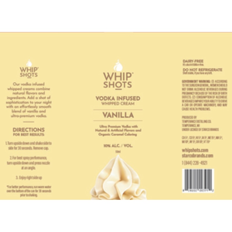 Whipshots Vanilla Vodka Infused Whipped Cream 200 ml