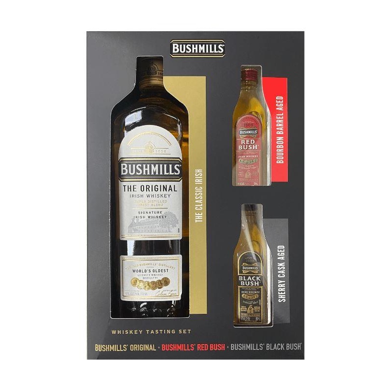 Bushmills Original | Red Bush | Black Bush Gift Set