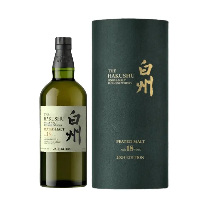 Hakushu 18 Year Old Peated Malt Japanese Whisky 2024 Edition 700mL