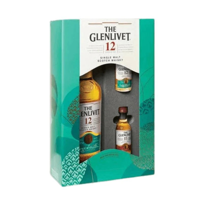 The Glenlivet 12 Year w/ 2 50mL Mini Bottles Gift Set