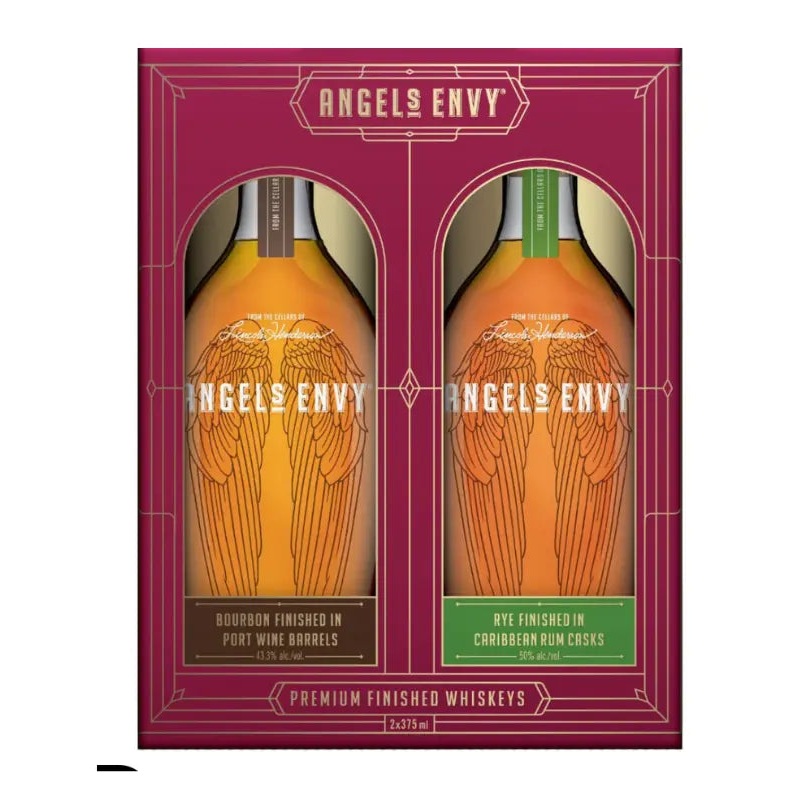 Angel's Envy Bourbon & Rye 375ml Gift Set