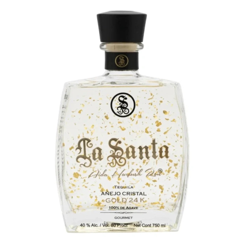 La Santa Tequila Anejo Cristal Gold 24K 750mL