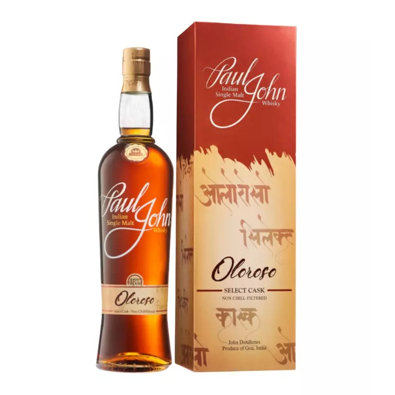 Paul John Oloroso Select Cask Indian Single Malt Whisky 750mL