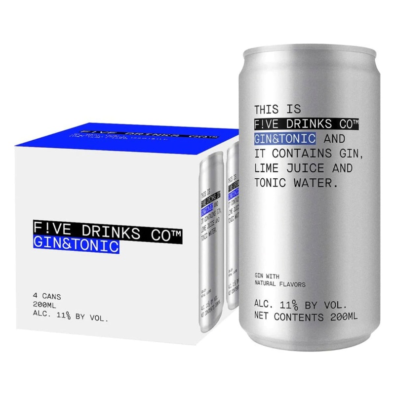 Five Drinks Gin & Tonic 4PK