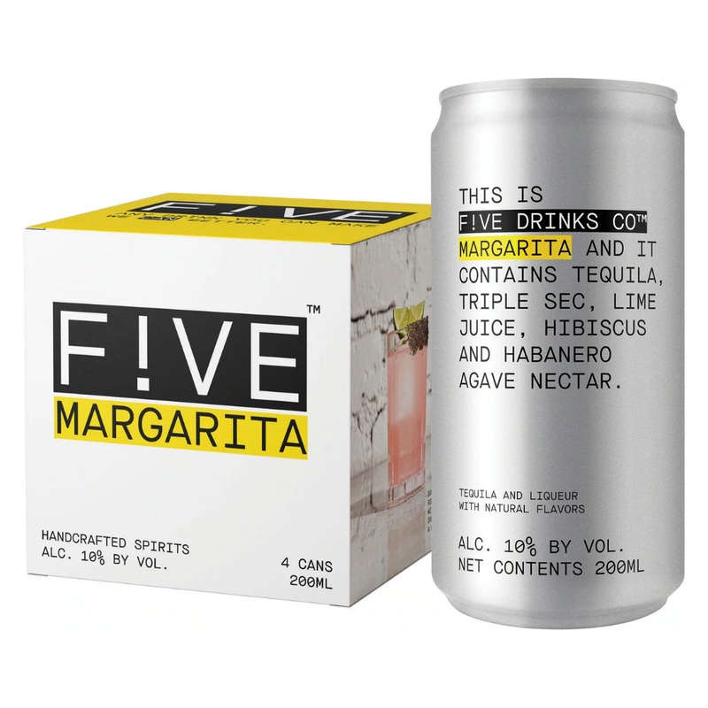 Five Drinks Margarita 4PK