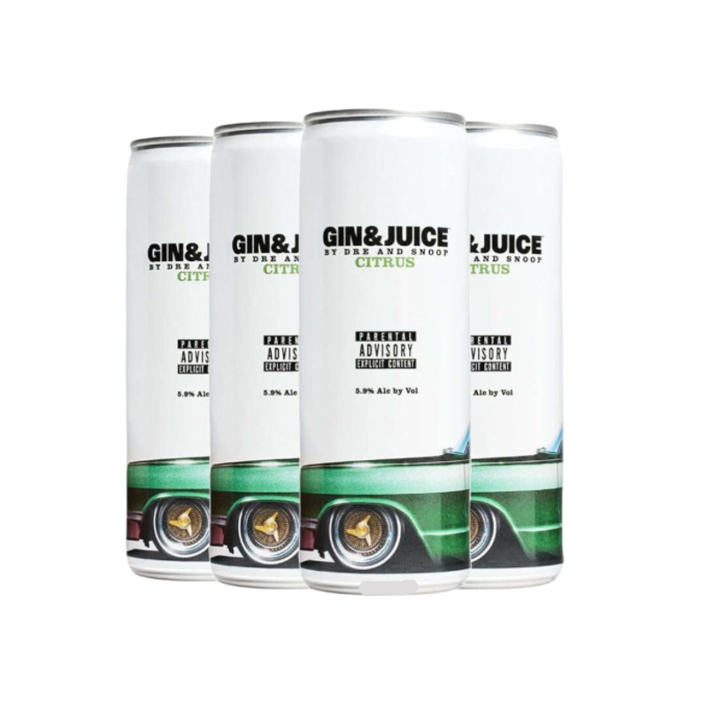 Gin & Juice By Dre And Snoop Citrus 355ml 4-Pack Can