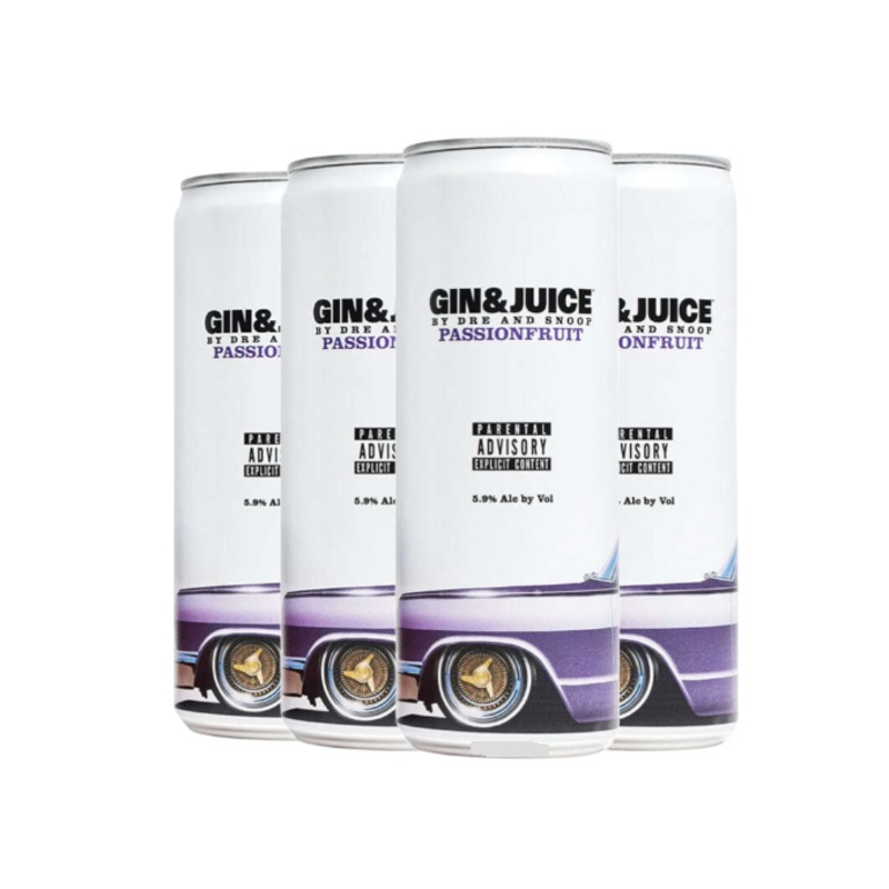 Gin & Juice By Dre And Snoop Passionfruit 355ml 4-Pack Can