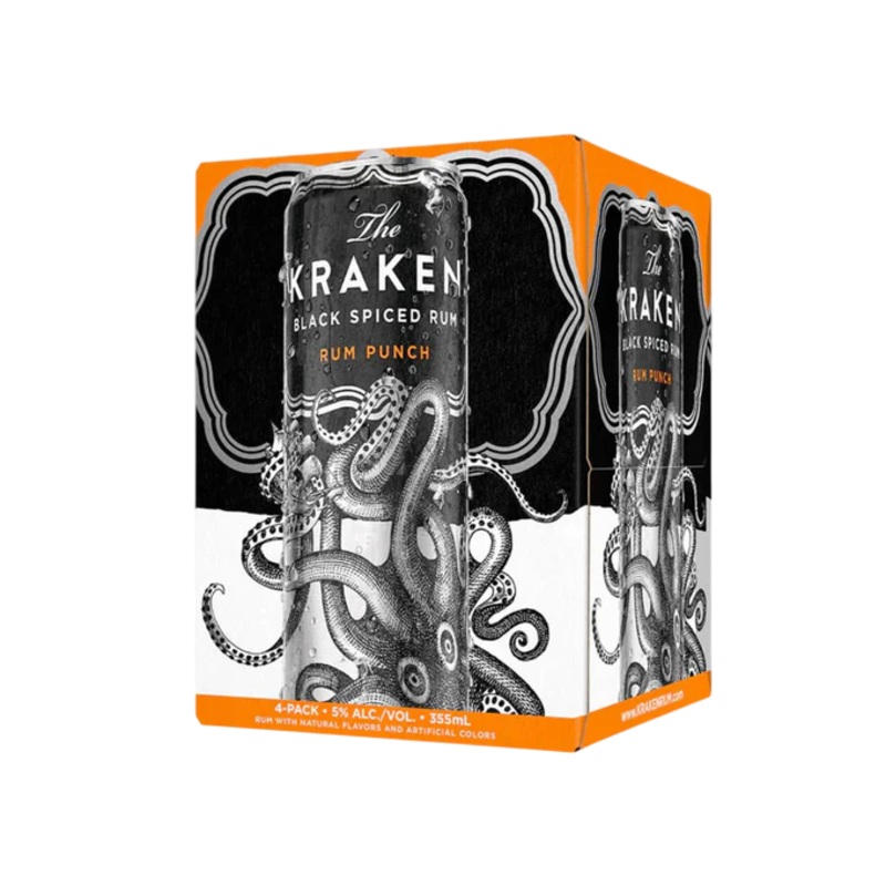 Kraken Black Spiced Rum Punch 355ml 4-Pack Can