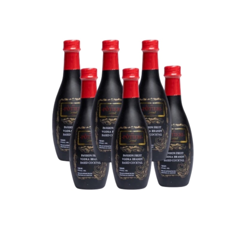 Potieri Passionfruit Vodka Brandy 100ml 6-Pack Bottle (Scan Correct Item)