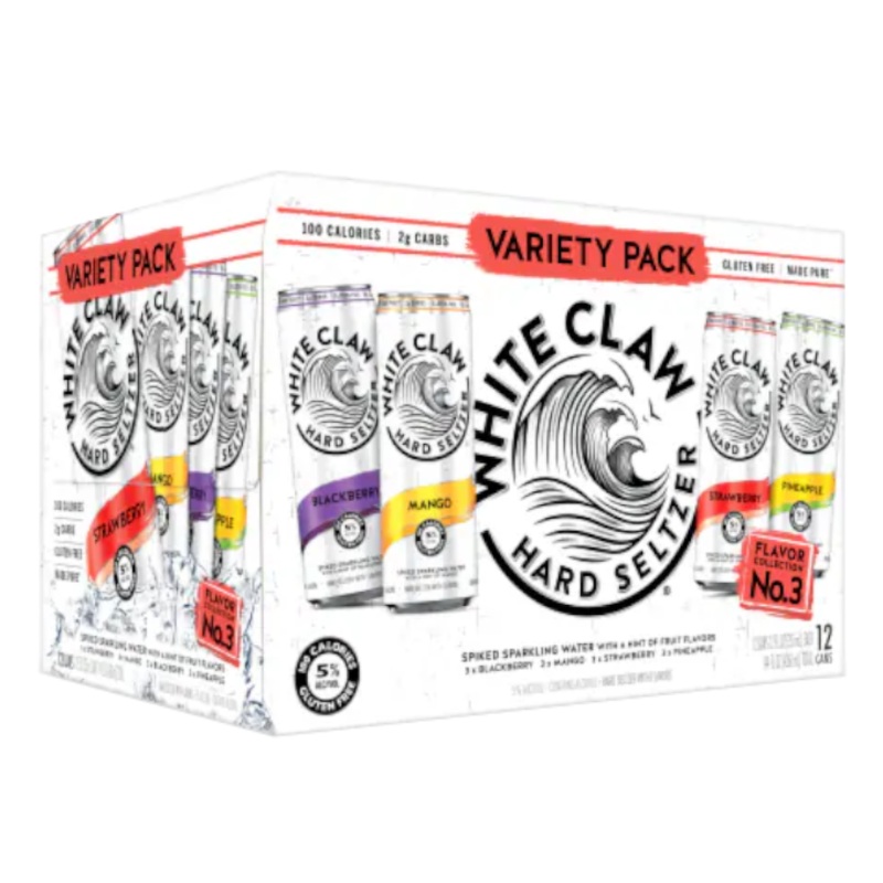 White Claw Hard Seltzer Variety Pack # 3 12-Pack Can