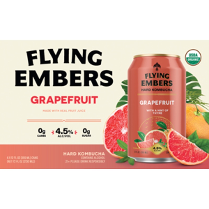 Flying Embers Kombucha Grapefruit