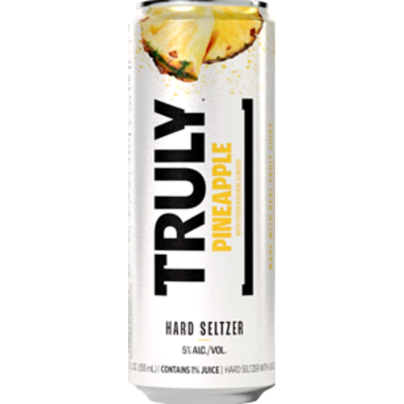 TRULY Pineapple Hard Seltzer (24 - 12oz Cans, 6 Pack)