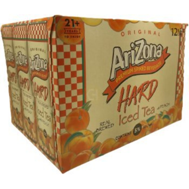 Arizona Hard Peach Tea 12pk 12oz cans