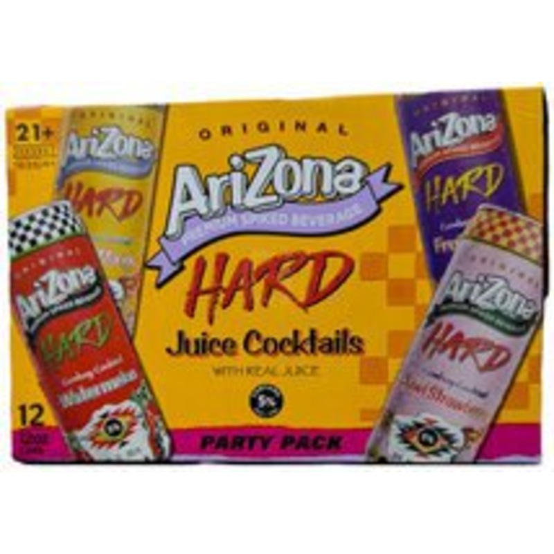 ARIZONA  HARD TEA JUICE VARIETY 12PK CANS  12 OZ