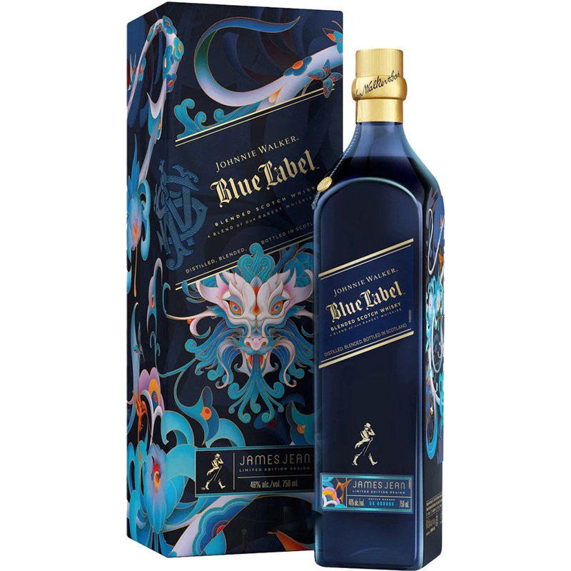 Johnnie Walker Blue Label Blended Scotch Whiskey Year Of The Wood Dragon X James Jean 750mL