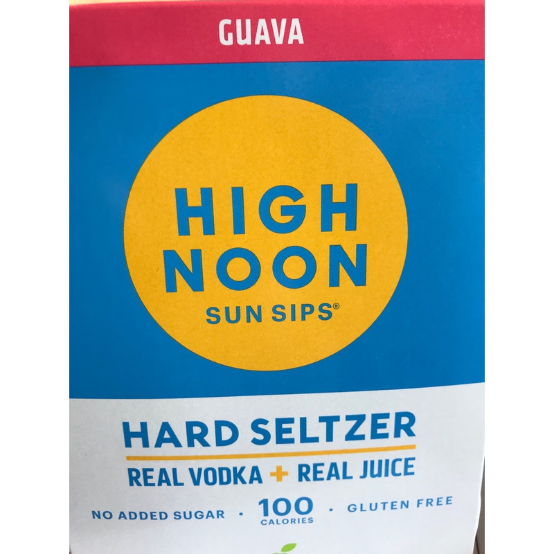 High Noon Sun Sips Vodka Hard Seltzer Guava 4pk cans