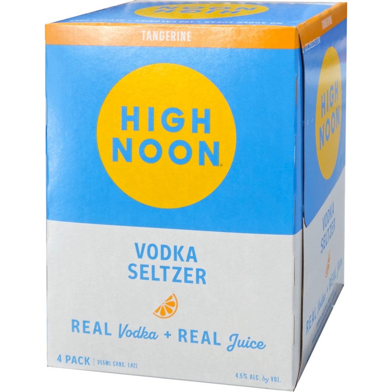 High Noon Vodka Hard Seltzer Tangerine 4pk cans