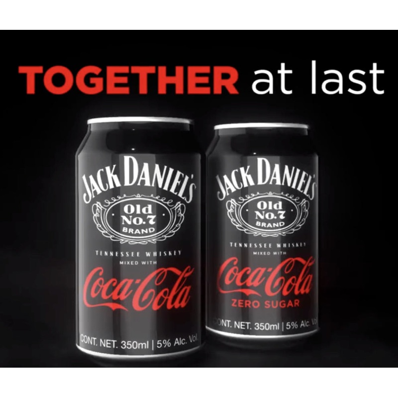 Jack & Coke Jack Daniels Tennessee Whiskey & Coca Cola 4 Pack/355mL