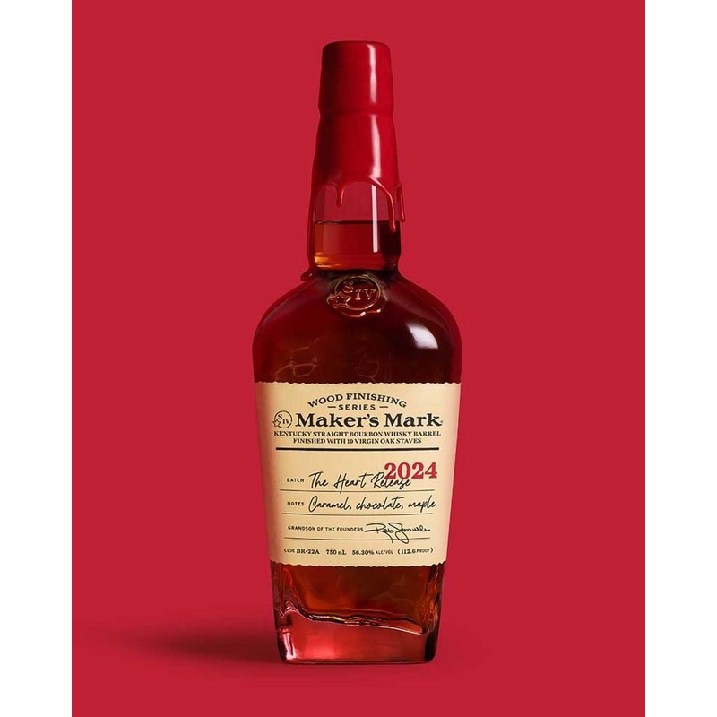 Maker's Mark Kentucky Straight Bourbon Whisky Barrel Finished With 10 Virgin Oak Staves 750mL