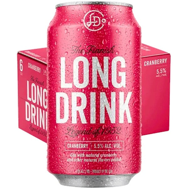 The Finnish LONG DRINK Cranberry Gin Cocktail RTD  6pk 355mL