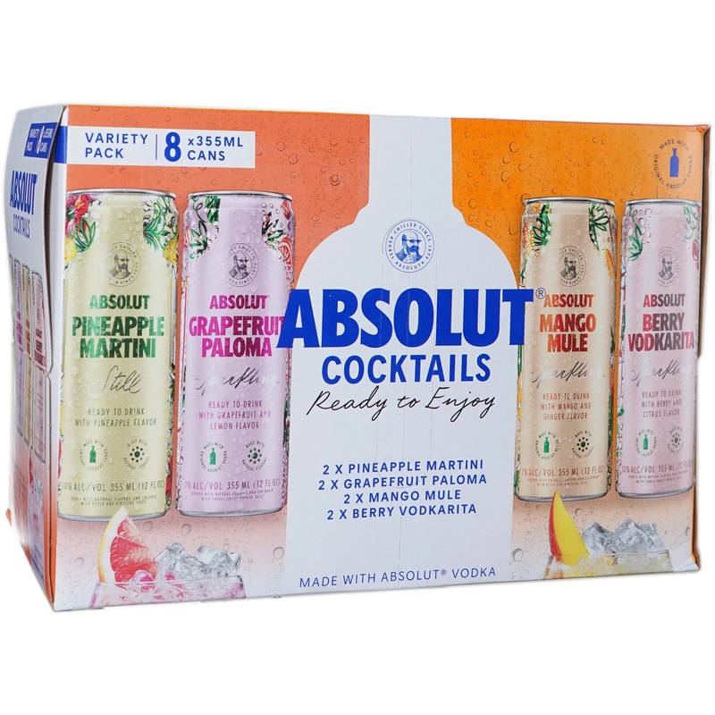 Absolut Cocktails Variety 8 Pack