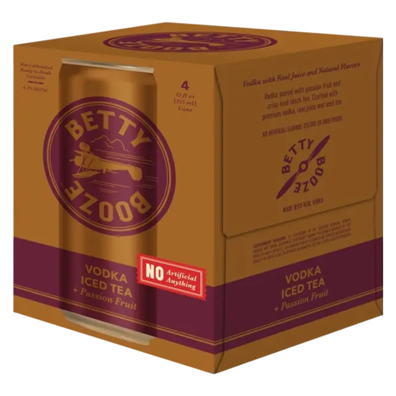 Betty Booze Vodka Iced Tea Lemonade 4pk cans 355mL