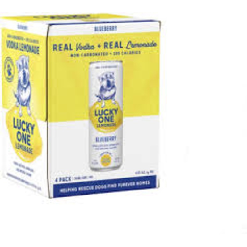 Lucky One Blueberry 4pk cans 355mL