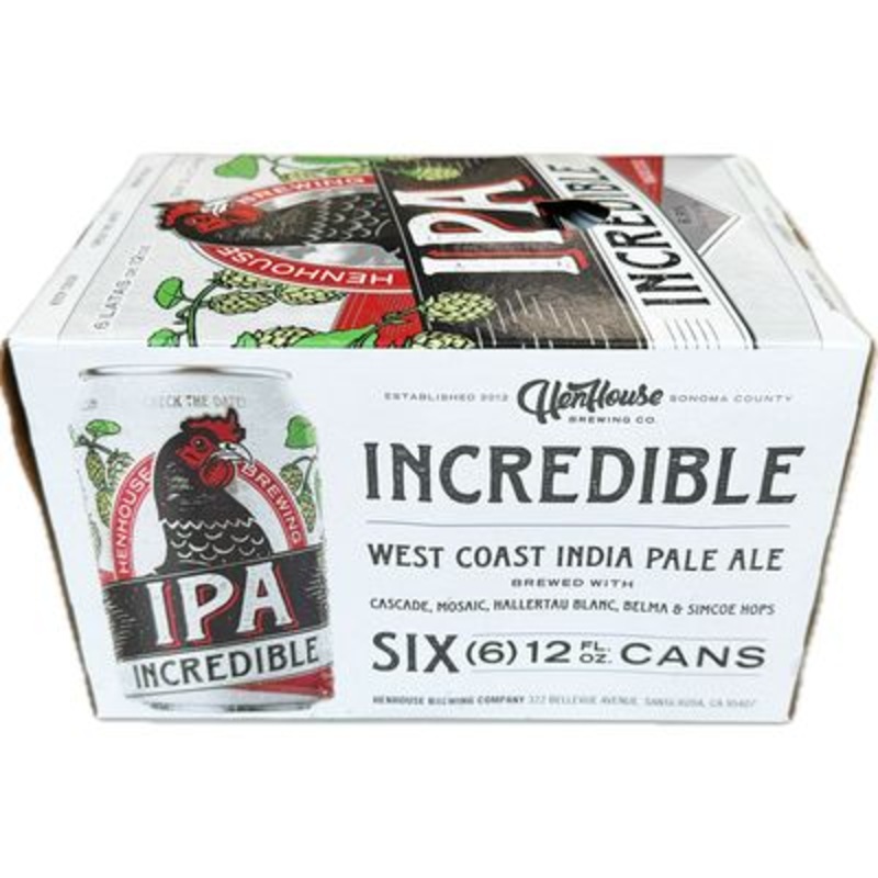 Henhouse Incredible West Coast IPA 6PK. CANS