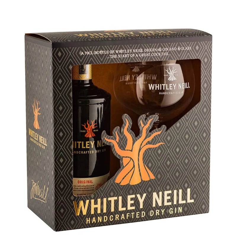 Whitley Neill Handcrafted Dry Gin & Glass Gift Set, 70 cl