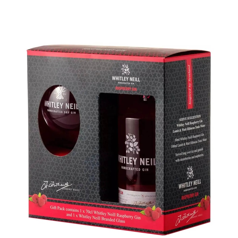 Whitley Neill Raspberry Gin & Glass Gift Set, 70 cl