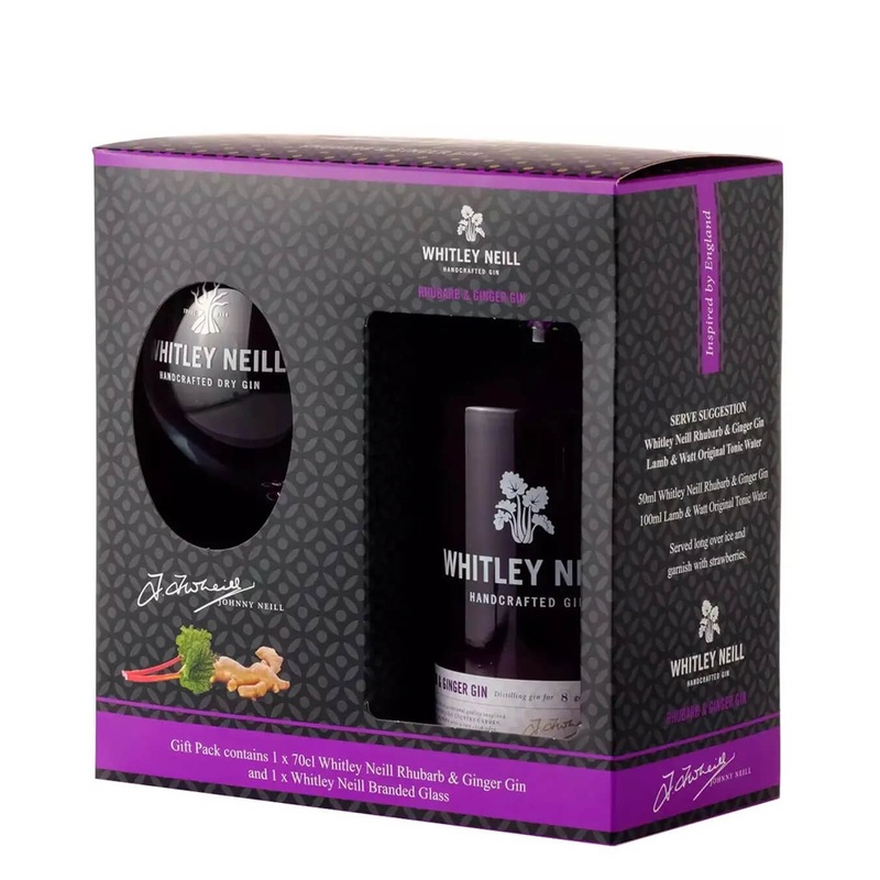 Whitley Neill Rhubarb Gin & Glass Gift Set, 70 cl