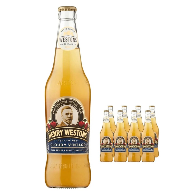 Henry Westons Cloudy Vintage Cider Multipack, 8 x 500 ml