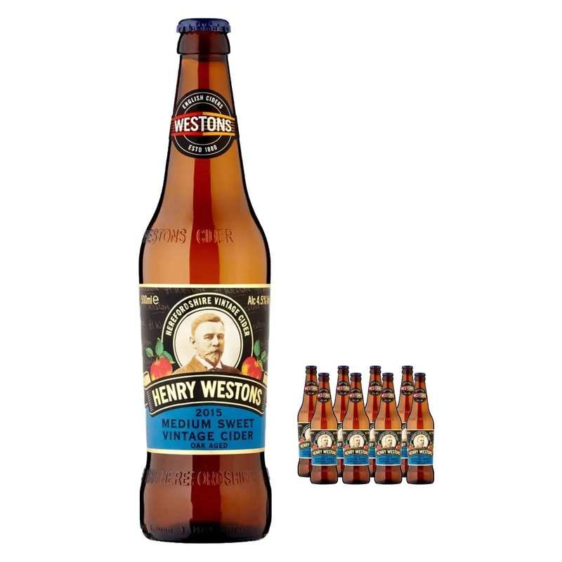Henry Westons Oak Medium Dry Cider Multipack, 8 x 500 ml