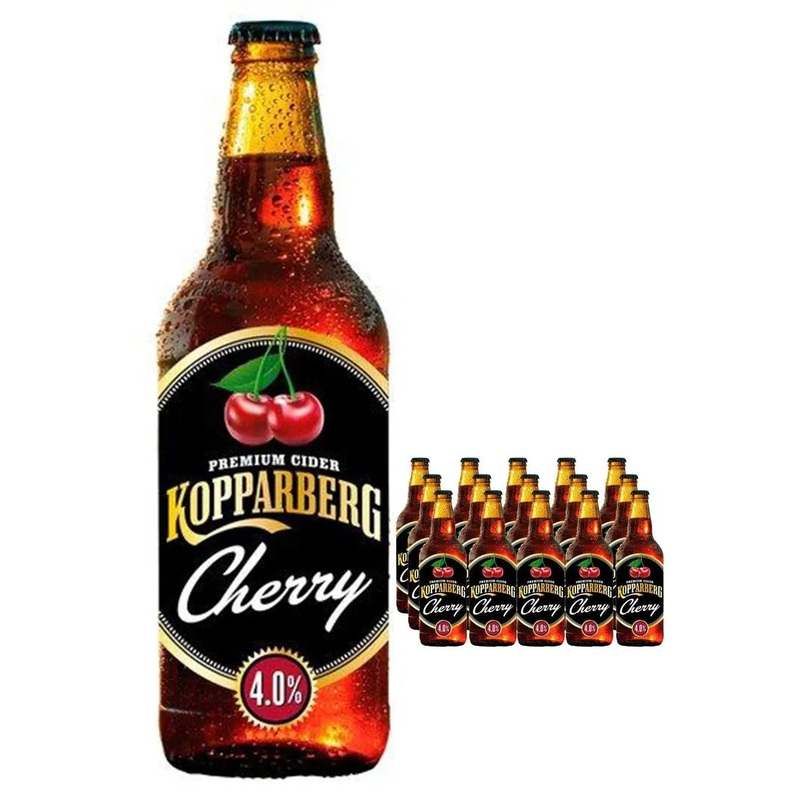 Kopparberg Cherry Premium Cider Multipack, 15 x 500 ml