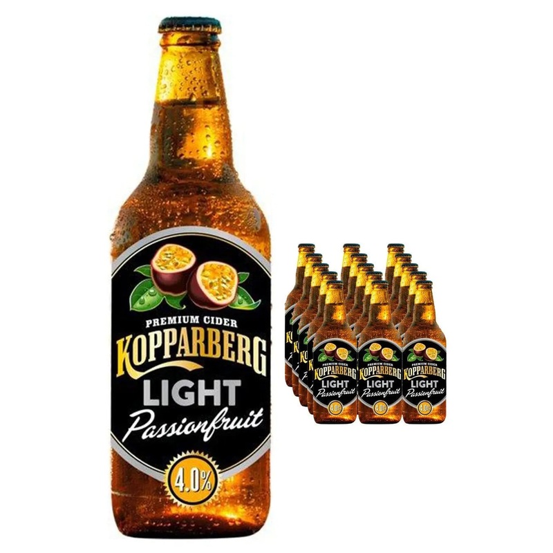 Kopparberg Light Passionfruit Premium Cider Multipack, 15 x 500 ml