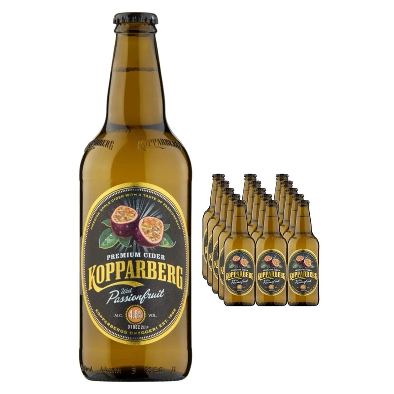 Kopparberg Passionfruit Premium Cider Multipack, 15 x 500 ml