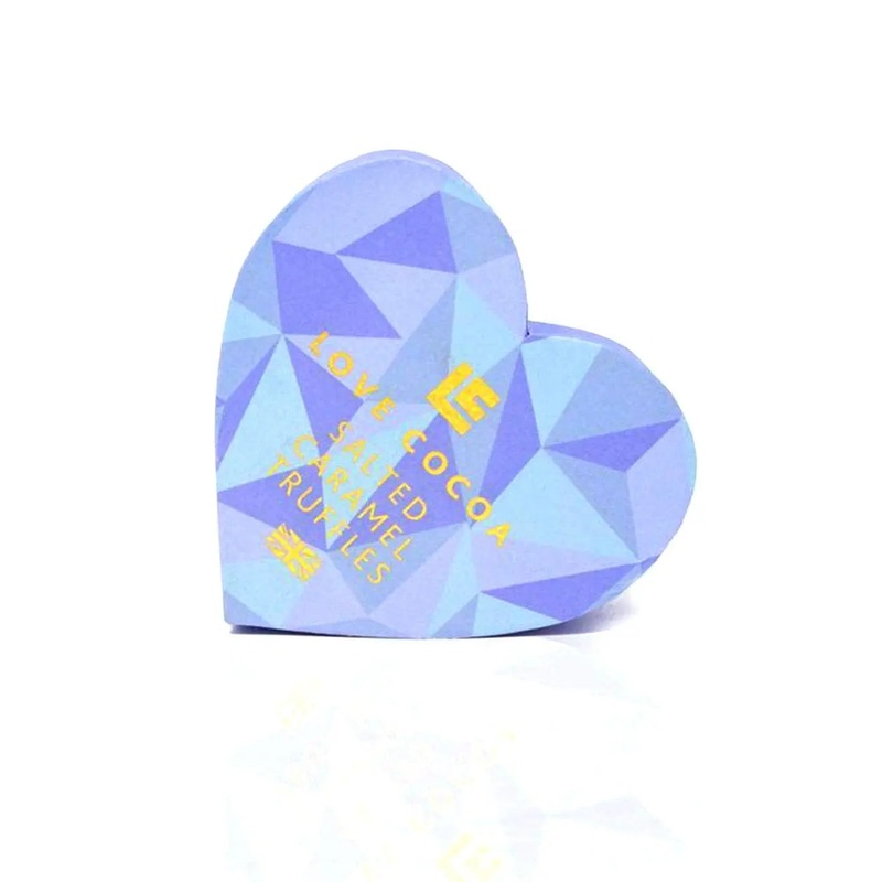 Love Cocoa Blue Heart Salted Caramel Truffle Box, 70 g