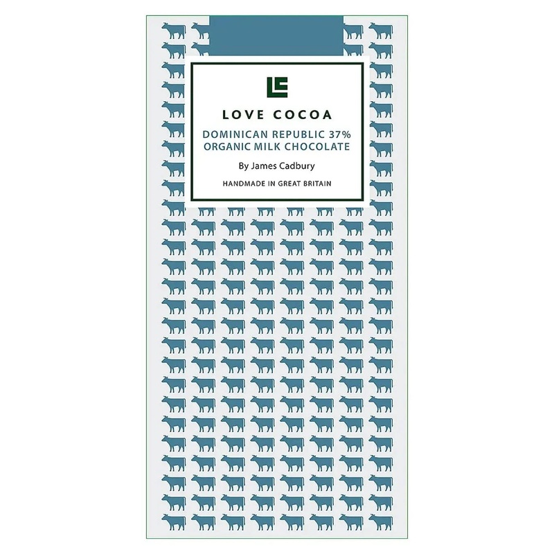 Love Cocoa Dominican Republique 37% Organic Milk Chocolate Bar, 80 g