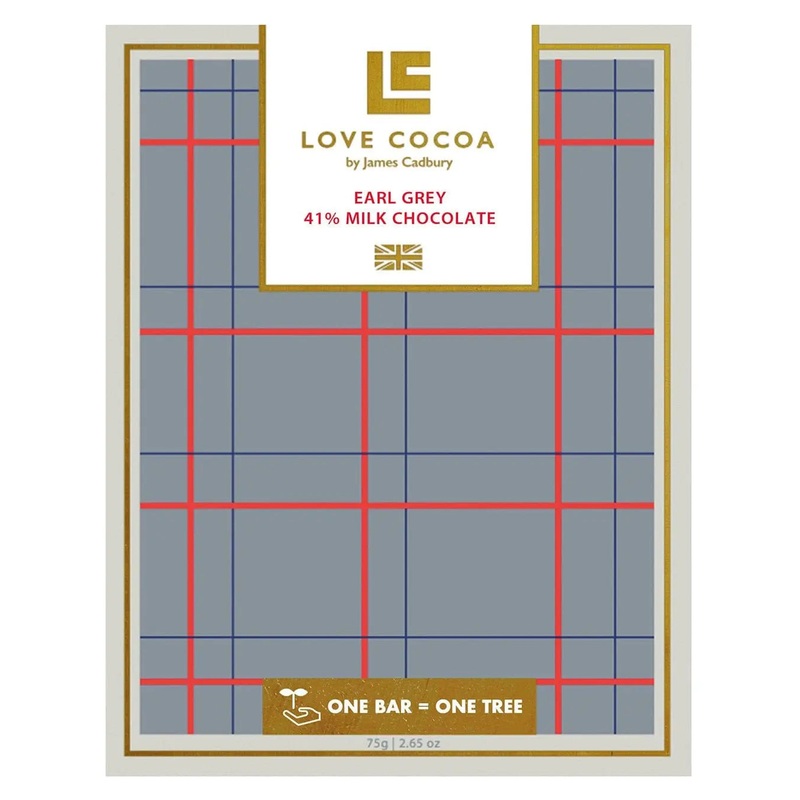 Love Cocoa Earl Grey 41% Milk Chocolate Bar, 75 g