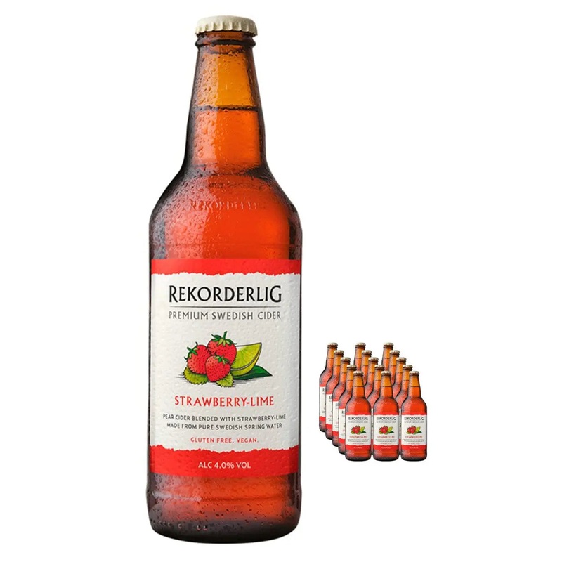 Rekorderlig Strawberry & Lime Cider Multipack, 15 x 500 ml