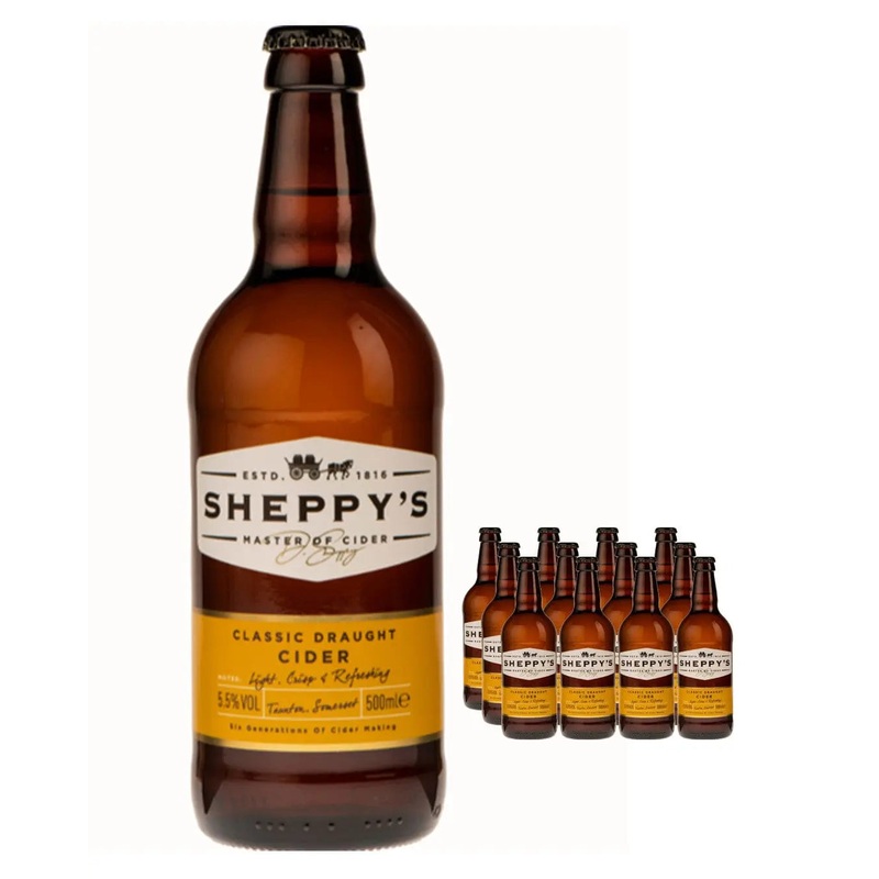 Sheppys Classic Draught Cider Multipack, 12 x 500 ml
